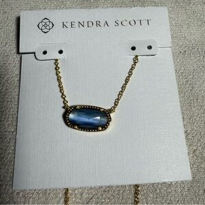 Kendra Scott Gold Necklace with Blue Stone
